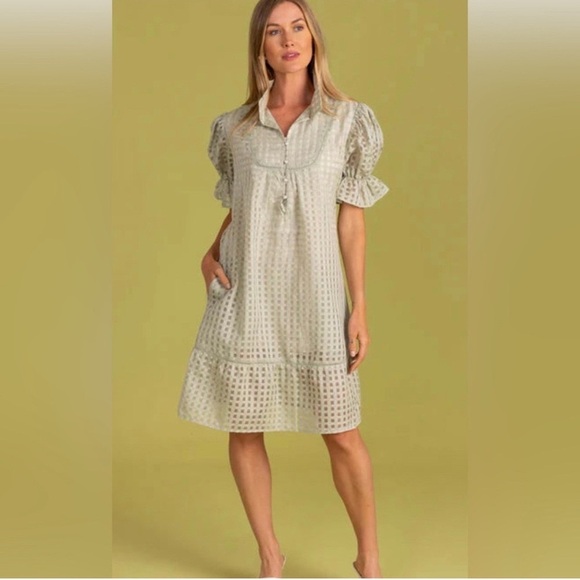 S’Edge Light Green Checkered Dress - Picture 9 of 9